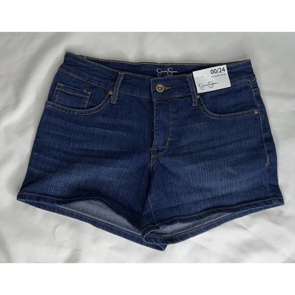 Jessica Simpson Womens Junior Charmer Jean Denim Shorts Size 00 New - Picture 1 of 4